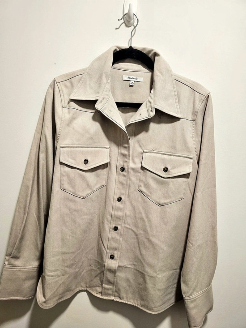 Madewell Utility Jacket in Beige Size Small Like New